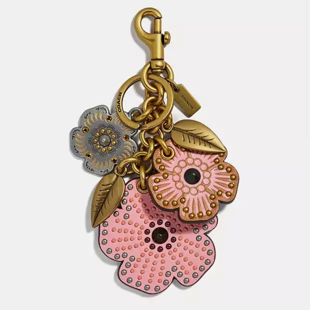🌸FOUND🌸 ISO Coach Studded Tea Rose Mix Bag Charm